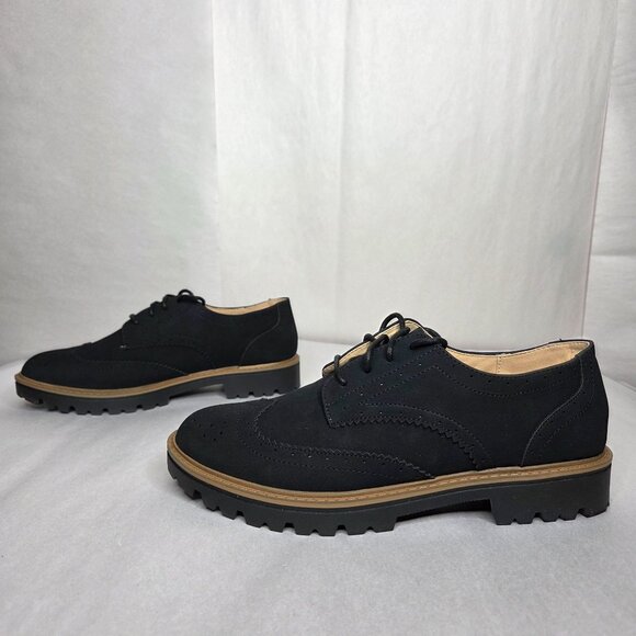 Journee Collection Shoes - NWT Journee Women's Claudiya Black Wingtip Oxford Loafer